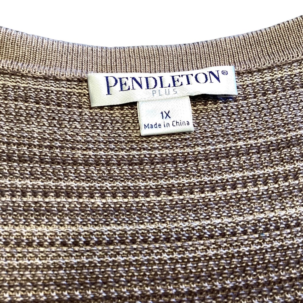 Pendleton Women Open Front Striped Knit Cardigan … - image 5